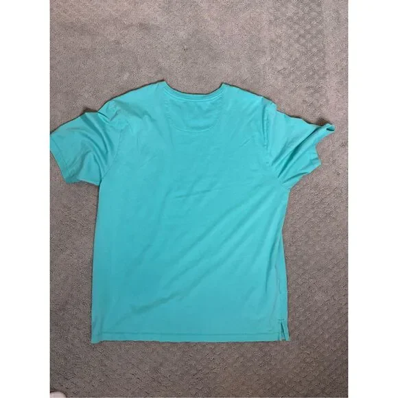 Tommy Bahama Teal Pima Cotton Front Pocket T Shirt XL - Picture 2 of 5